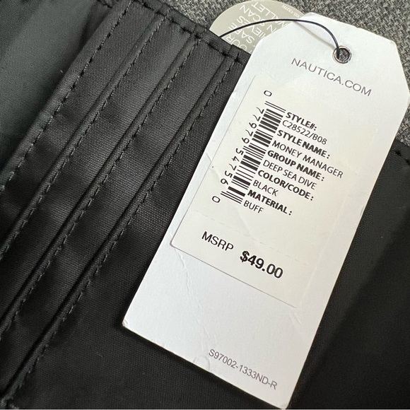NWT NAUTICA RFID MONEY MANAGER CLUTCH CARDHOLDER WALLET ORGANIZER CASE - Picture 6 of 8